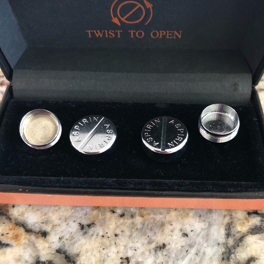 Simon Carter Aspirin Cufflinks